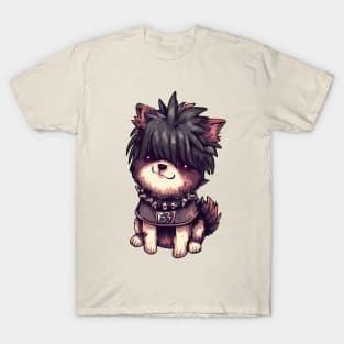 Cute Dog Spike Collie Punk Style T-Shirt